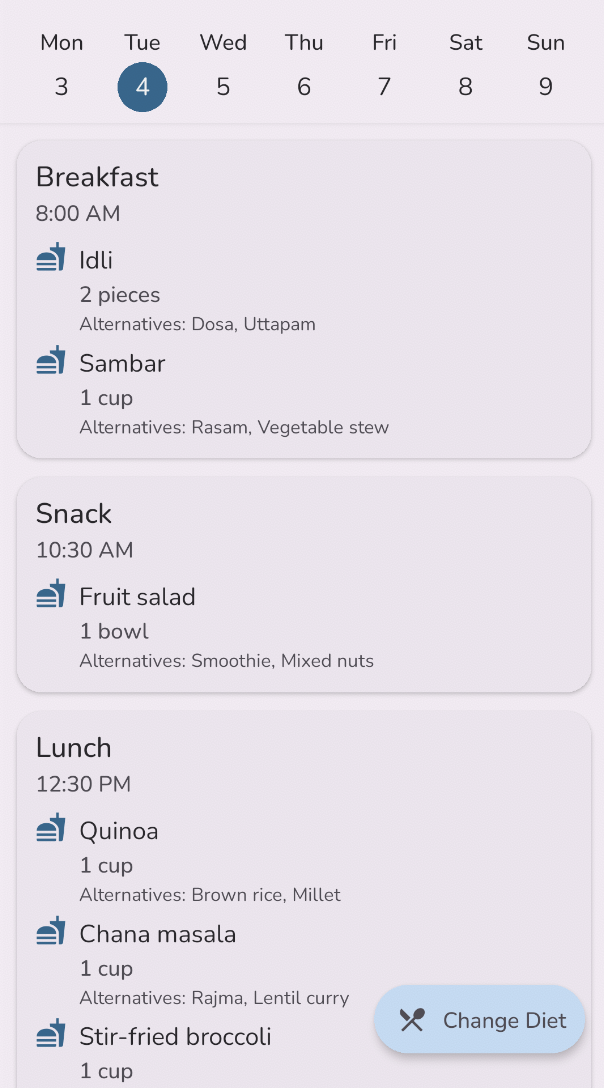 AI Diet Planning Preview